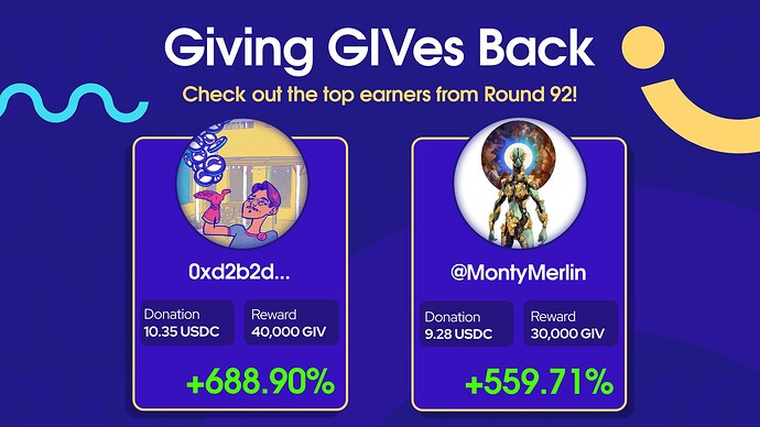 Givbacks - OLD style - Top Earners 5